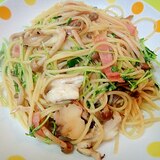 舞茸としめじベーコンのパスタ